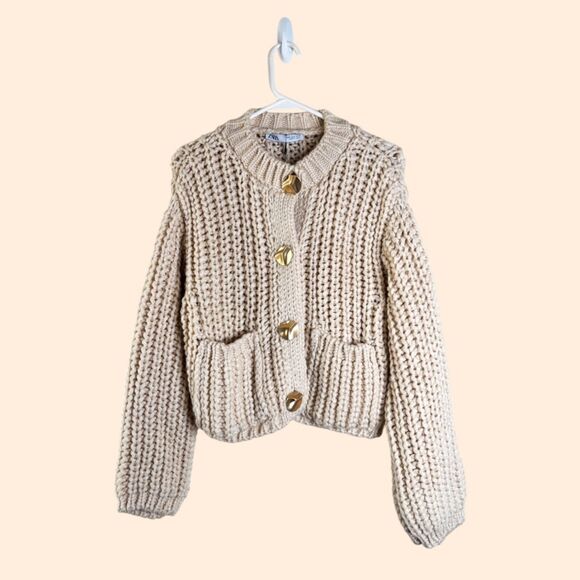 Zara Chunky Knit Cardigan - Picture 1 of 6